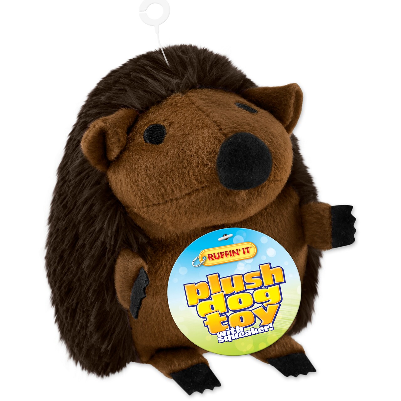 Ruffin' It Plush: Large Hedgehog - Plush Wildlife Dog Toy With Squeaker, Realistic, Safe & Durable, Soft Material